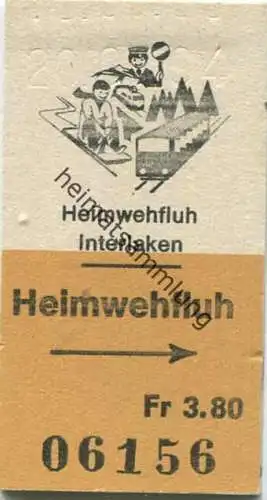 Schweiz - Heimwehfluh - Interlaken - Fahrkarte 1994