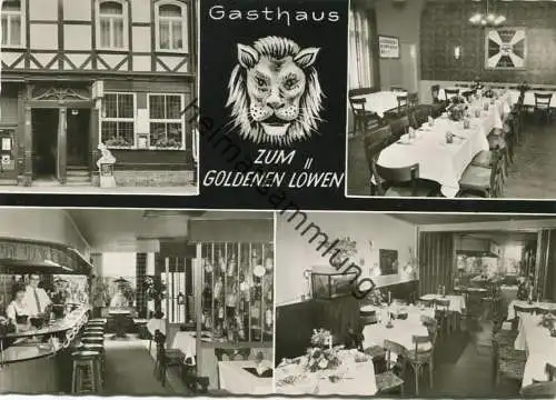 Hann. Münden - Gasthaus zum goldenen Löwen - Inhaber Armin Drebing - Foto-AK Großformat - Kunstanstalt Carl Thoericht Ha