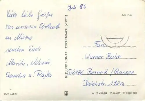 Mirow - Foto-AK Großformat - Verlag Bild und Heimat Reichenbach 1984 - gel. 1986