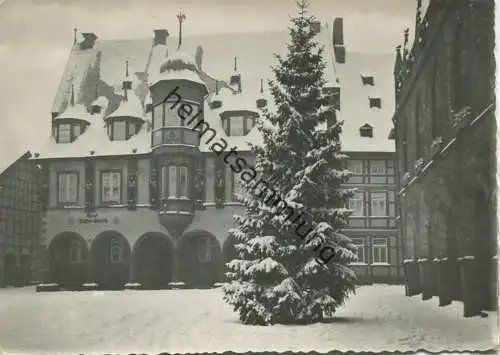Goslar - Der winterliche Marktplatz - Foto-AK Grossformat - Bildverlag Osterode