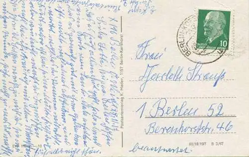 Berlin - Köpenick - M.S. Joh. R. Becher - Verlag K. Mader Berlin-Karlshorst gel. 1967