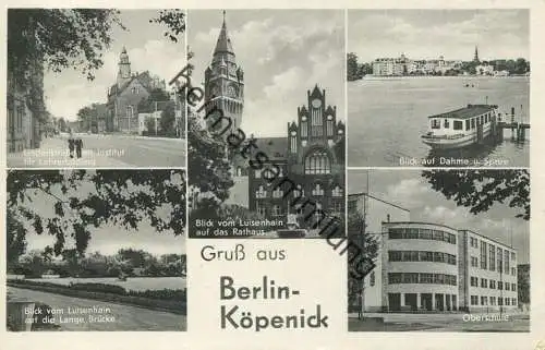 Berlin - Köpenick - Lindenstraße - Luisenhain etc. - Verlag K. Mader Berlin-Karlshorst gel. 1963