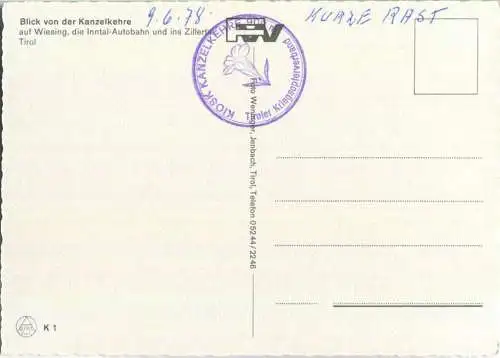 Kanzelkehre - Wiesing - Inntal Autobahn