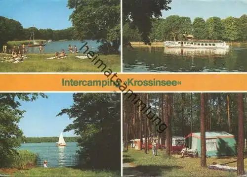 Berlin - Schmöckwitz - Intercamping Krossinsee - Ansichtskarte Großformat - Verlag Bild und Heimat Reichenbach 1977