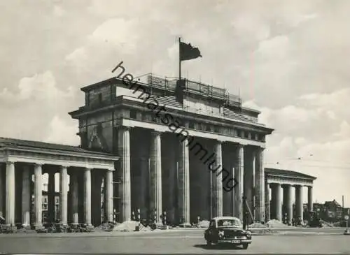 Berlin - Das Brandenburger Tor von der Westseite - Foto-AK Großformat 1958 VEB Volkskunstverlag Reichenbach