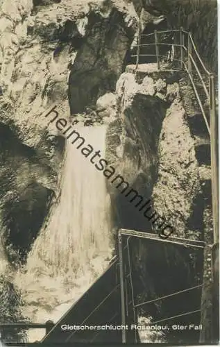 Rosenlaui - Gletscherschlucht - 6ter Fall - Foto-Ansichtskarte