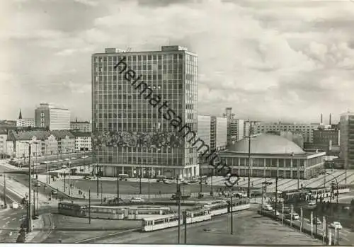 Berlin - Alexanderplatz - Haus des Lehrers und Kongresshalle - Foto-AK Großformat 1965 - Straßenbahn - Verlag Gebr. Garl