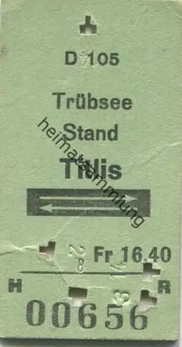 Schweiz - Trübsee Stand Titlis und zurück - Fahrkarte