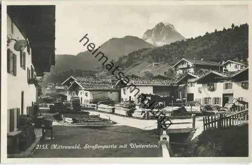 Mittenwald - Straße - Foto-Ansichtskarte