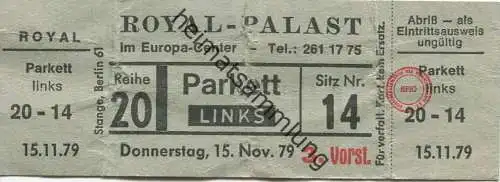 Deutschland - Royal Palast im Europa-Center Berlin - Kinokarte 1976