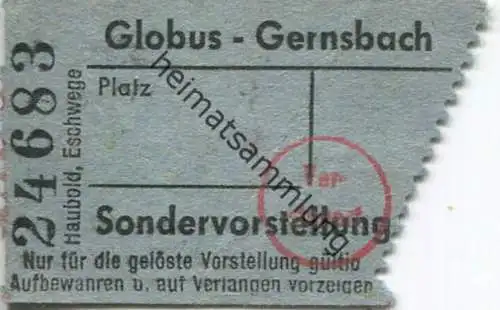 Deutschland - Globus Gernsbach - Kinokarte