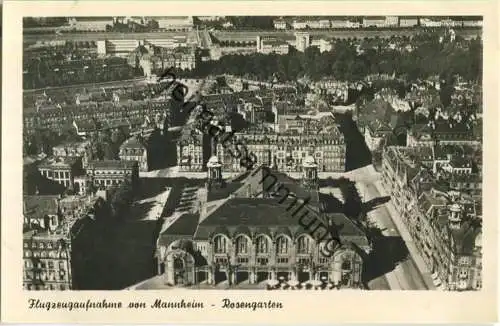 Mannheim - Rosengarten - Foto-Ansichtskarte - Flugzeugaufnahme - Verlag Badisch-Pfälzische Flugbetrieb AG Mannheim