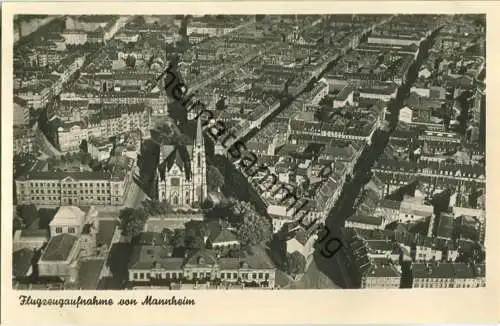 Mannheim - Foto-Ansichtskarte - Flugzeugaufnahme - Verlag Badisch-Pfälzische Flugbetrieb AG Mannheim