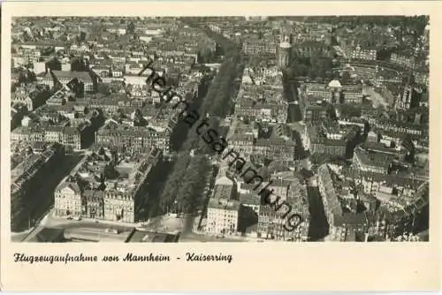 Mannheim - Kaiserring - Foto-Ansichtskarte - Flugzeugaufnahme - Verlag Badisch-Pfälzische Flugbetrieb AG Mannheim