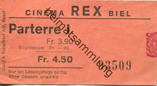 Schweiz - Cinema Rex Biel - Kinokarte