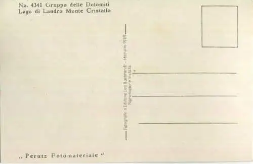 Lago di Landro - Monte Cristallo - Foto-Ansichtskarte