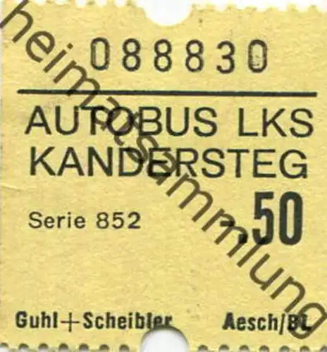 Schweiz - Autobus LKS Kandersteg - Fahrkarte -.50