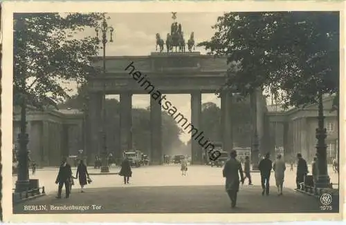 Berlin - Brandenburger Tor - Foto-Ansichtskarte - 30er Jahre
