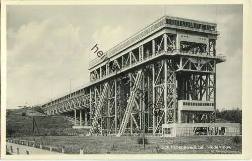Niederfinow - Schiffshebewerk - Rückseite Beschreibung - 30er Jahre