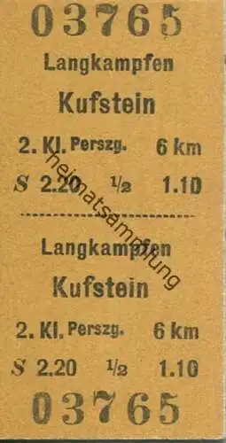 Österreich - Langkampfen Kufstein - Fahrkarte 1963
