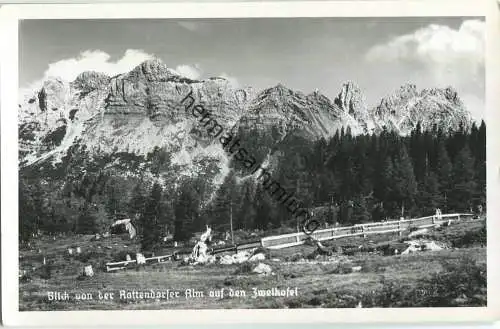 Rattendorfer Alm - Zweikofel - Foto-Ansichtskarte