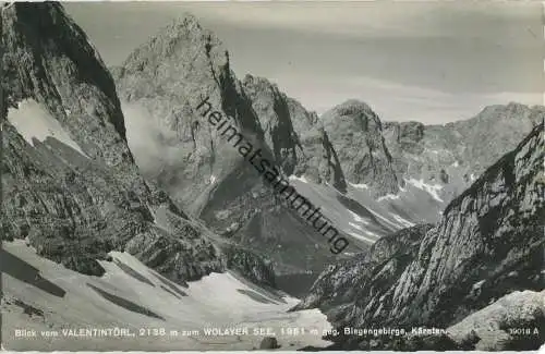 Valentintörl - Wolayer See - Foto-Ansichtskarte