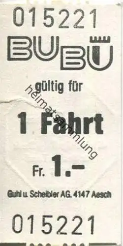 Schweiz - Burgdorf - Fahrschein