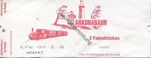 Deutschland - Arkonabahn - Fahrschein 1998