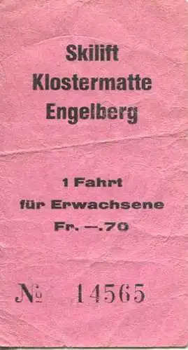 Schweiz - Skilift Klostermatte Engelberg