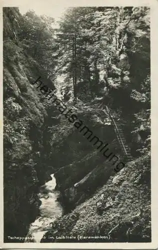 Tscheppaschlucht im Loibltale - Karawanken - Foto-AK beschrieben 1928