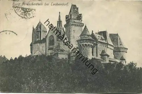 Burg Kreuzenstein bei Leobendorf - Verlag Karl Minnich Korneuburg - gel. 1915
