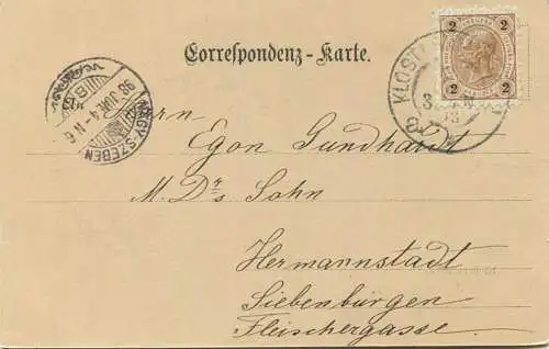 Klosterneuburg - Verlag J. Teutsch Wien gel. 1898