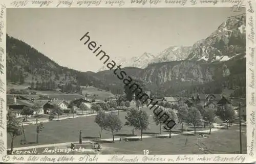 Ehrwald - Martinsplatz - Foto-AK - Verlag A. Sonnweber Ehrwald gel. 1929