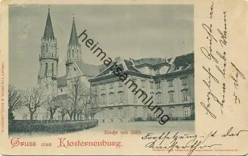 Gruss aus Klosterneuburg - Kirche und Stift - Verlag Regel & Krug Leipzig