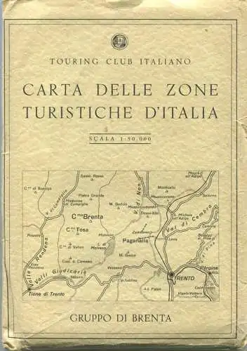 Gruppo di Brenta - Touring Club Italiano - Carta delle Zone Turistiche d'Italia - 69cm x 69cm Scala 1:50'000