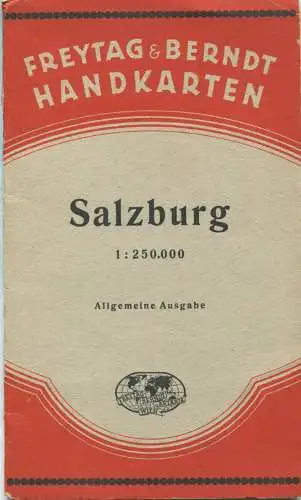 Salzburg - Allgemeine Ausgabe 1937 - Freytag & Berndt Handkarten - Maßstab 1:250'000 - 68cm x 85cm
