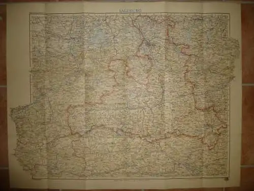 Salzburg - Allgemeine Ausgabe 1937 - Freytag & Berndt Handkarten - Maßstab 1:250'000 - 68cm x 85cm