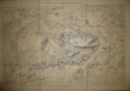 Karte der Marmolatagruppe 1905 - Maßstab 1:25'000 - 65cm x 95cm - Herausgeber Deutscher und österreichischer Alpen Verei