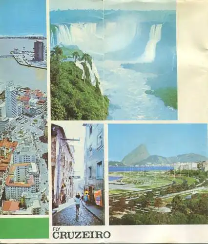 Brasil - Timetable Fly Cruzeiro 1970 - 8 Seiten mit 10 Abbildungen - Flugdaten