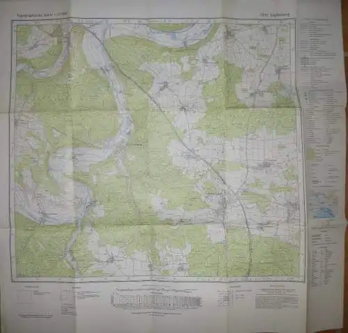 Kipfenberg 1976 - Topographische Karte 7034 - Normalausgabe mit Waldflächen - Maßstab 1:25'000 59cm x 62cm