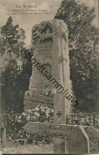 Rethel - Friedhof - Denkmal der gefallenen Krieger - Feldpost