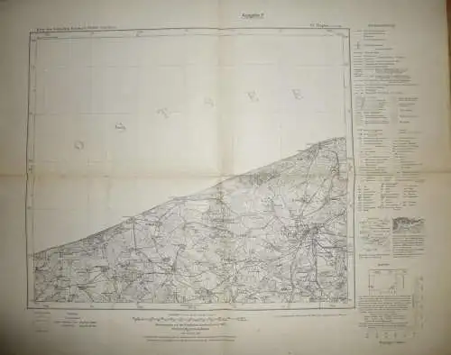 Karte des Deutschen Reiches 1-cm-Karte - 92 Trepow an der Rega - Ausgabe F 1938