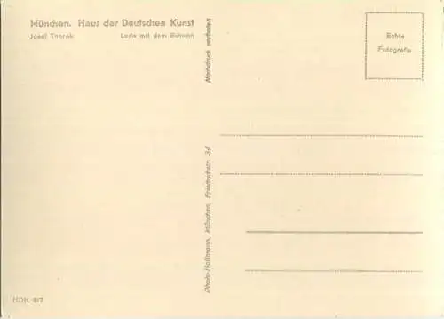 HDK417 - Leda mit dem Schwan - Josef Torak - Verlag Photo-Hoffmann München (E39501y)*