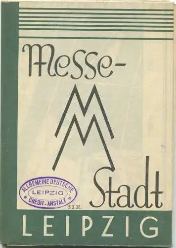 Leipzig 1930 - Messestadt - Karte 52cm x 60cm - Maßstab 1:13'000 - Straßenbahnlinien - Messehäuser - Herausgeber Leipzig
