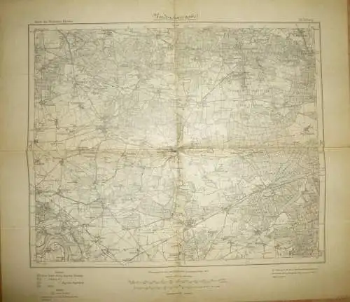 Karte des Deutschen Reiches - 315 Loburg - Maßstab 1:100'000 - Umdruckausgabe! 1919