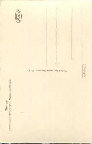 Stendal - Marktplatz - Marienkirche - Verlag Trinks & Co Leipzig