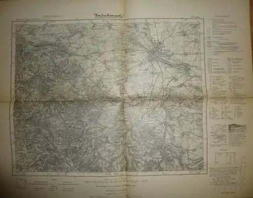 Karte des Deutschen Reiches 1-cm-Karte - 437 Gotha - Umdruckausgabe! 1936