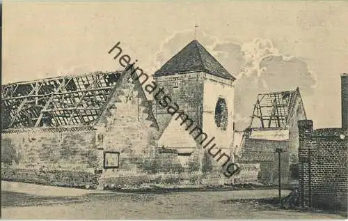 Pinsk - zerstörtes Gebäude - ca. 1916 - Feldpostkarte