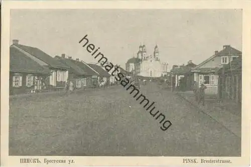 Pinsk - Bresterstrasse - ca. 1916 - Kriegspapier