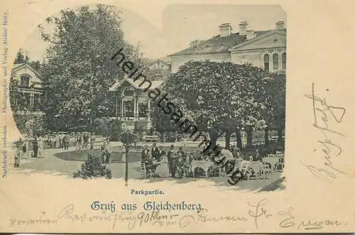 Gruss aus Gleichenberg - Parkpartie - Verlag Atelier Betty gel. 1899